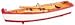 Miniature Wooden Row Boat Replica 8-inch (Realistic Looking) (1-pc Random Color)