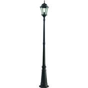 Z-Lite 522MP1-BK Wakefield Outdoor Post Light, Aluminum Frame, Black Finish and Clear Beveled Shade of Glass Material