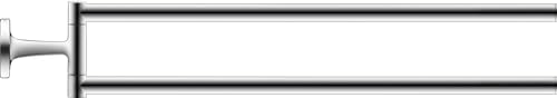Duravit Starck T Double Arm Wall Mounted Towel Rail 46.5cm Chrome One Size