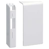 Laminate Cut End 20 x 80 mm White Signal – End for Cable Runner 80 x 20 mm