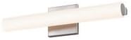 Sonneman 2430-FT Tubo Slim 18" LED Bathroom Bath Bar with Flat Trim, Satin Nickel