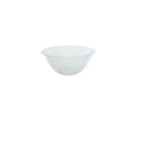 Whitefurze Round Mixing Bowl with See Through Design, 7 Litre Capacity, Suitable for Dinner, Salad, Soup, Pasta, Modern Style, Plastic Material, 15 cm