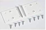 White Kitchen Cupboard DOOR HINGE REPAIR KIT Includes 10 Plates and Fixing Screws