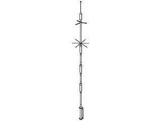 Hustler HF MultiBand Vertical Amateur Ham Radio Base Antenna 5BTV