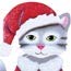 Collections Etc Holiday Christmas Cat Outdoor Garden Yard Stake, Santa Cat