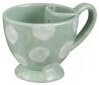 Polka Dot Teacups With Bag Holder, Green