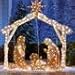 BrylaneHome Crystal Splendor Outdoor Nativity Scene (White,0)