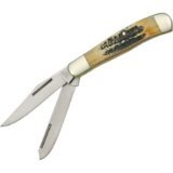 Bear & Son Cutlery 554 1/2 Genuine India Stag Bone Little Trapper Knife, 3"