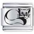 Cat Laser Italian Charm Bracelet Link