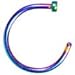 Body Candy Titanium Anodized Stainless Steel Rainbow Nose Stud Hoop 18 Gauge 3/8