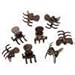 L. Erickson Clip & Go Mini Metal Claw Hair Clips, Chocolate, Set of 8 - Strong Hold For Easy Styling Solutions