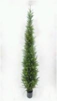 Set 2 x Plastic Cedar Conifer Cypress in a pot, 9 ft / 270 cm - 2 pieces - Artificial Cedar Conifer Cypress - Hotel Decoration - artplants