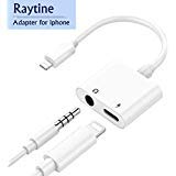 Raytine for iPhone Adapter Headphone Adaptor 3.5mm Jack Dongle Earphone Connector Convertor 2 in 1 Accessories Charger Cables Charge & Audio Compatible with iPhone X/XS / XS MAX/XR/ 8/ 8Plus/ 7/7 Plus
