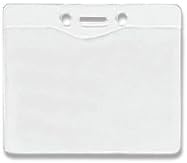 Badge Holder Horizontal Top Load with Slot, Chain Holes -, 100 Badge Holders / Pack, 4.25" x 3.5"