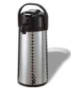 Service Ideas ECAJL22S Eco-Air Lever Lid Airpot, Glass Vacuum, 2.2 Liter (74.4 oz.), Jewel Mirrored Exterior