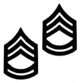US Army Black Metal Subdued Pin-On Rank