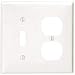 Leviton 80707-E 2-Gang 1-Toggle 1-Decora/GFCI Device Combination Wallplate, Black primary