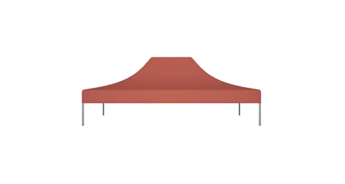 Partyzelt-Dach 4,5x3 m Terrakottarot 270 g/m² Gartenbauten Pavillon-Rahmen Dächer für Pavillions stabil – Bild 4