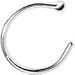 Solid 18k White Gold Nose Hoop 20 Gauge 5/16