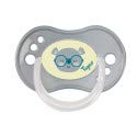 Tigex Day and Night Reversible Dummies 6-18 Months, Silicone, BPA Free, Pack of 3, White and Grey [Boys, Girls]