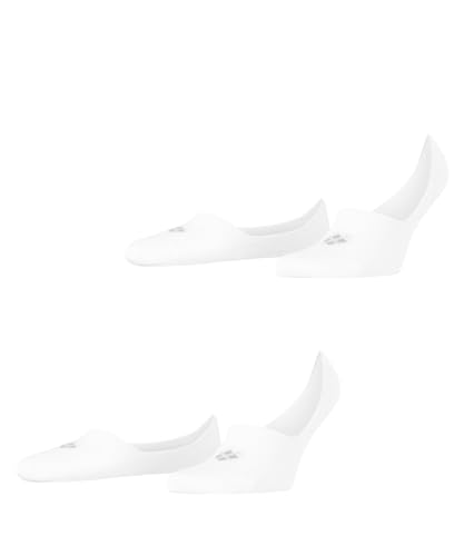 Burlington Everyday Multipack M In coton unies lot de 2 paires, Chaussettes invisibles Homme, Blanc White 2000, 39-40