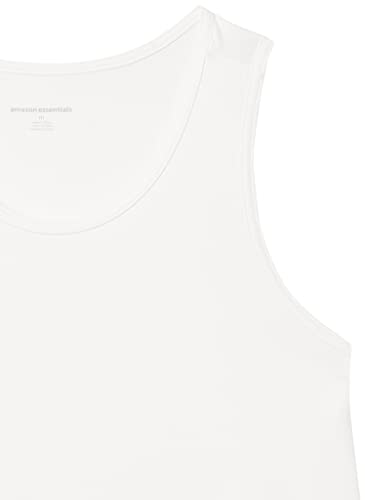 Amazon Essentials Herren Leichtes, Schnelltrocknendes Gym-Tanktop Aus Funktionsstretch, Grellweiß, M 5