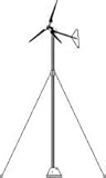 Aleko T10 Wind Generator Tower Wind Turbine Pole 10 Ft