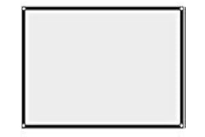 Richer-R Projector Screen, Rear Projection Screen,60-100 Inch Portable Foldable Non-Crease White Projector Curtain Screen 4:3