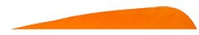 100 - Pk. Gateway Fletching Feathers 4" Right Wing, FLUOR ORG