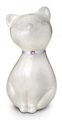 Duchess Cat Urn With Pearl Neckless, Pet Urns For Cats Ashes, Pet Cremation Urn For Cat, Memorial Decorative Handmade, Pet Remembrance Gift Cat, Memory Of His Pet