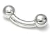 316L Surgical Steel Bent Curved Barbell 2g 2 Gauge