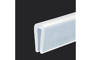 PROTALWELL Clear Rubber Edge Trim，U Channel Silicone Rubber Edge Trim, 1/16" Slot, Fit for 0-3/32", White Color, Edge Protector for Car Doors, Sheet Metal Parts