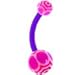 Body Candy Bioplast Purple Pink Maracas Acrylic Ball Belly Ring