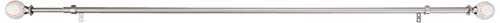 AmazonBasics Decorative 5/8" Curtain Rod with Baseball Finials - 48-86"