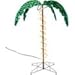 Roman 4.5' Tropical Lighted Holographic Rope Light Outdoor Palm Tree Yard Decoration
