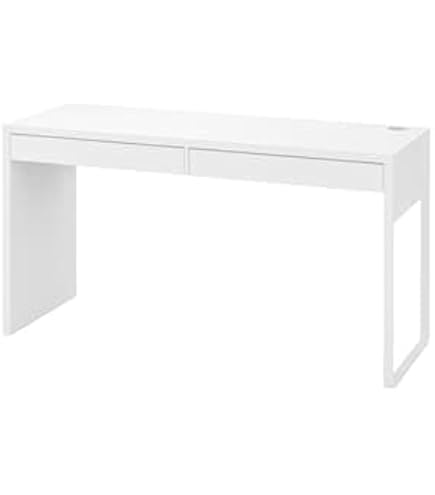 Amazon.com: IKEA Bestå Burs Desk, High Gloss White : Home & Kitchen