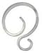 Package of 16 - All-Purpose - Banister Curl Hook - Clear Color - Easy Christmas Light or Garland Decorating - Hummingbird Feeders and Wind Chimes From Tree Limb - Bends to Fit!