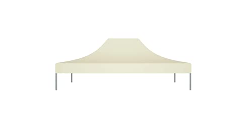 Partyzelt-Dach 4x3 m Creme 270 g/m² Gartenbauten Pavillon-Rahmen Dächer für Pavillions stabil – Bild 5