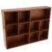 MagiDeal 10-Grid Wooden Wall Shelf Shadow Box Display Rack Shelf Storage Unit DIY
