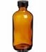 Your Oil ToolsTM 8 Oz Amber Glass Storage Bottle with Black Cap (Sold Individually)