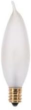 Candex - Candelabra Base Bulb 15 Watt 120-130 Volt Frosted Flame Tip (10 Pack)