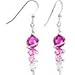 Body Candy Handcrafted 925 Silver Pink Icicle Drop Earrings Created with Swarovski Crystals
