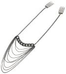 Womens Chain Tassel Hair Acessory Grey Chain Layered Hair Accessory with Two Sides of Pin