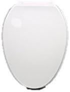 cibol Soft Close Plastic Toilet WC Seat Cover (White, 465x370 mm)