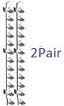 Two Pair of White Jump Cup Strips ( Includes D-I-Y Jump Instructions )