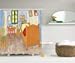 Ambesonne Artist Artwork Shower Curtain Drawings by Vincent Van Gogh Bedroom in The Arles for Bathroom Decoration Decorative Art 100 Masterpieces, Blue Khaki