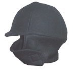 Fleece Equestrian Riding Helmet Cover - Black