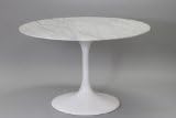 24" Tulip White Marble Side Table