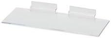 12pc, 4 x 10 inch Clear Plastic Shelves for Slatwall