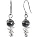 Swirl Solid Titanium Earrings Created with Swarovski Crystals